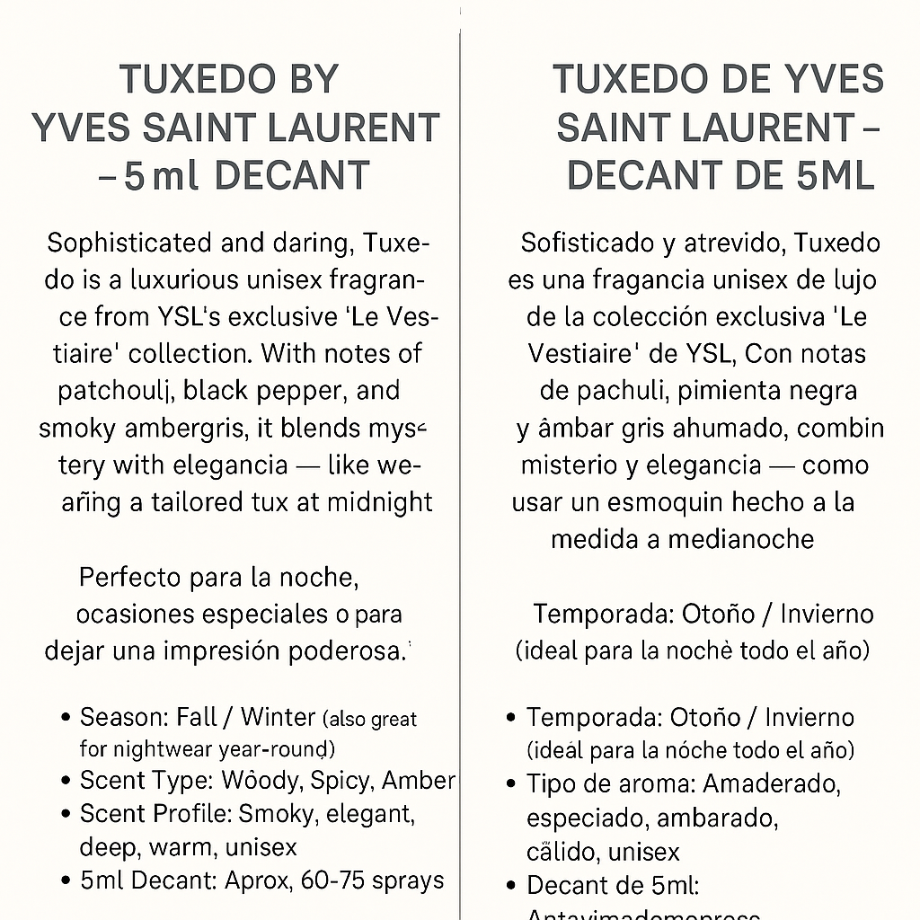 Tuxedo by Yves Saint Laurent