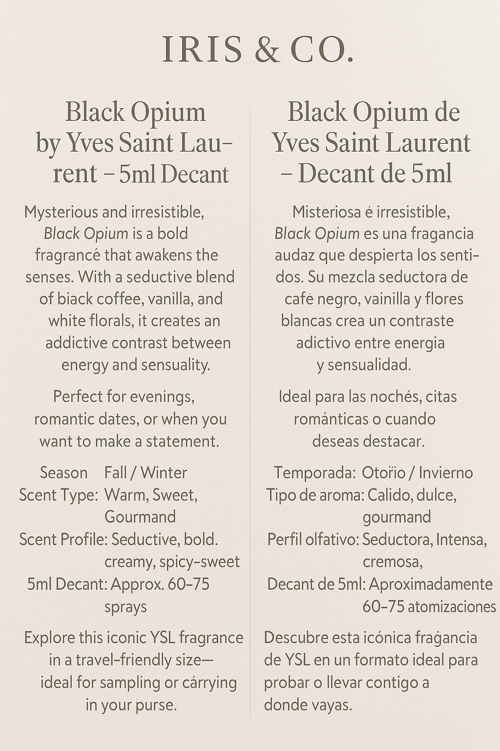 Black Opium by Yves Saint Laurent